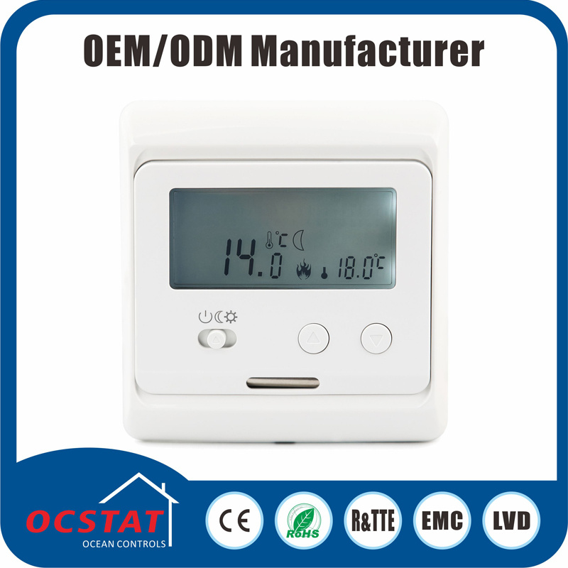 LCD 230VAC Electric Thermostat with Easy Usage