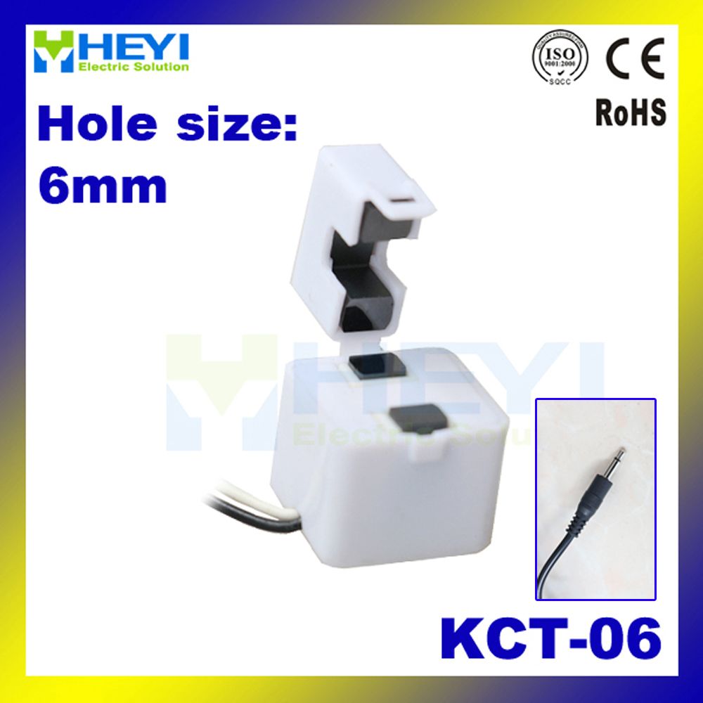 White Kct-6 Split Core Current Transformer with Earthphone Aduio Plug