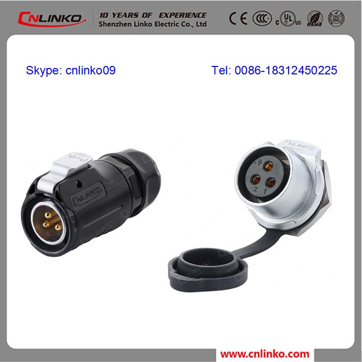 Ce Approved IP68 Waterproof 3 Pin Wire Connector for LED Screen