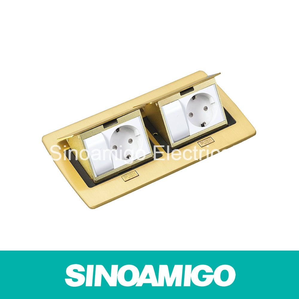 Double Row Flip up Floor Box with Sockets Combination