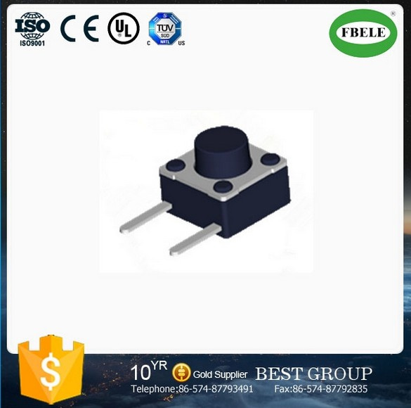 High Quality Tact Switch with 2pins, Mini Push Button Power