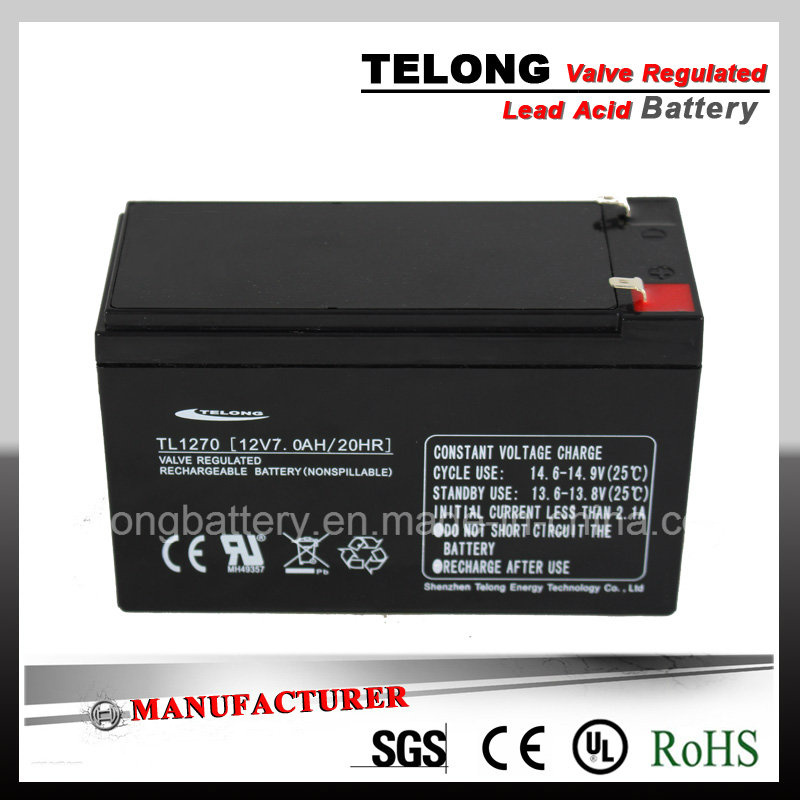12V7ah Emergency Lighting Lead Acid Battery with Ce RoHS UL Certificate