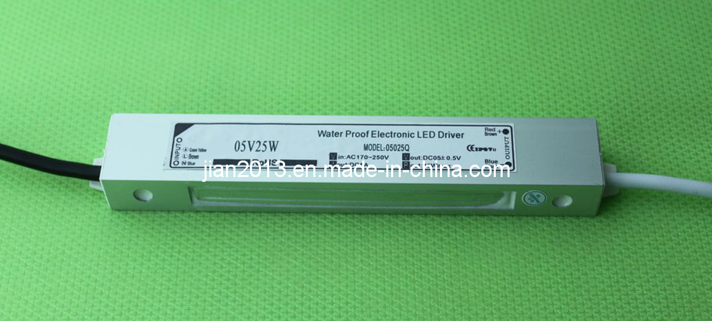 5V 25W IP67 CE RoHS Waterproof LED Power Supply