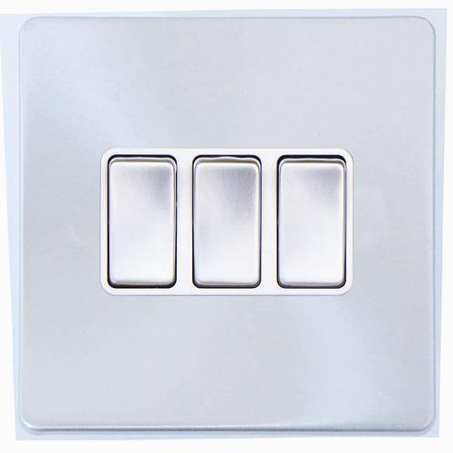 Screwless Range 3 Gang 2 Way Light Switch