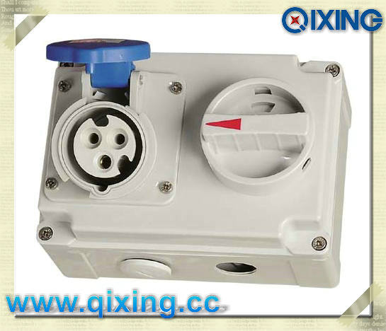 Cee/IEC IP67 Industrial Interlocked Socket with Swith