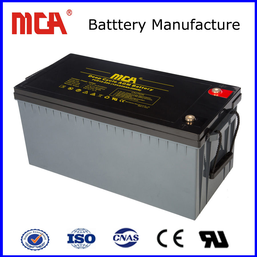 Good Quality 220ah Battery Mca Battery AGM Deep Cycle Battery