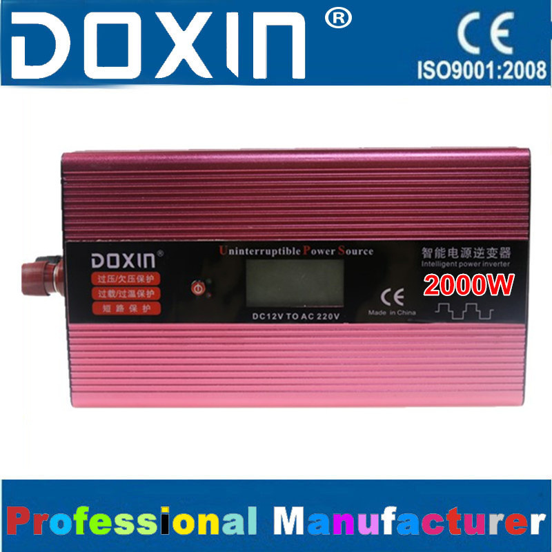 High Frequency UPS 2000W Modified Sine Wave Inverter with LCD Display and Double Cool Fans
