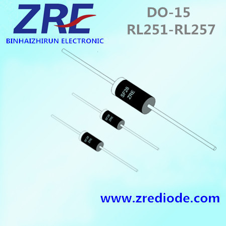 2.5A Rl251 Thru Rl257 General Purpose Rectifiers Diode Do-15 Package