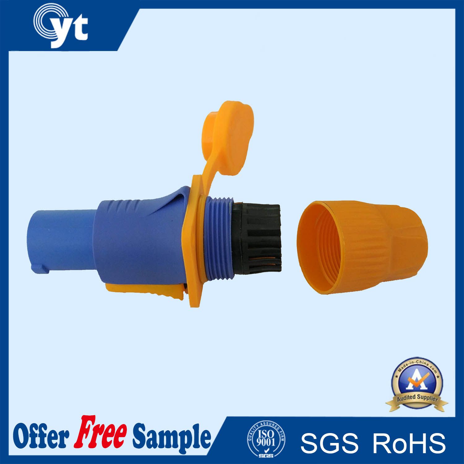 3 Pin Plastic Waterproof LED Display Circular Connector