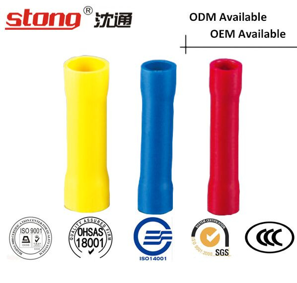 BV/Pvt Series Butt Shaped Copper Insulated Connector Terminals