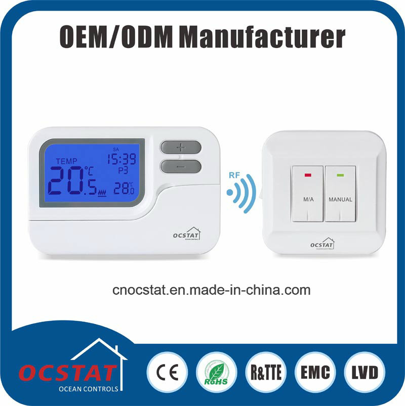 Wireless Weekly Programmalbe Thermostats with ISO 9000 Ce EMC LVD