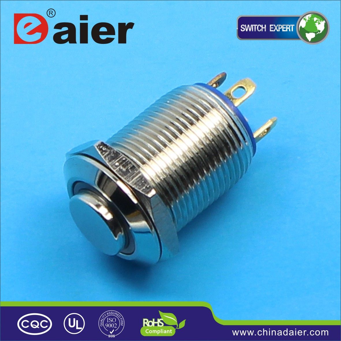 LED Illuminated Momentary Push Button Switch (GQ12H-10EM)