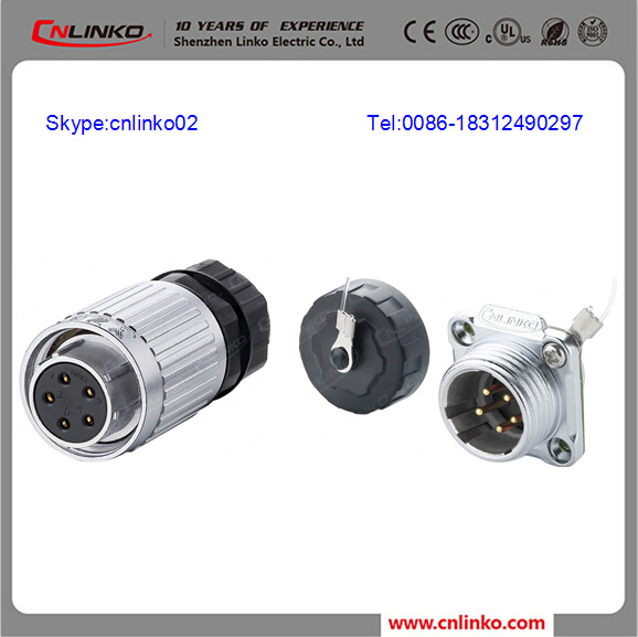 5 Pin Electrical Plug Socket Metal Connector for Pool Equipment