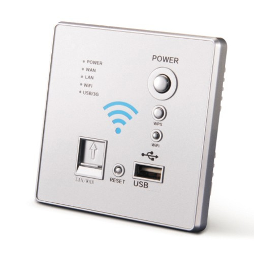 Golden Panel USB Charging Socket with WiFi Wireless Router
