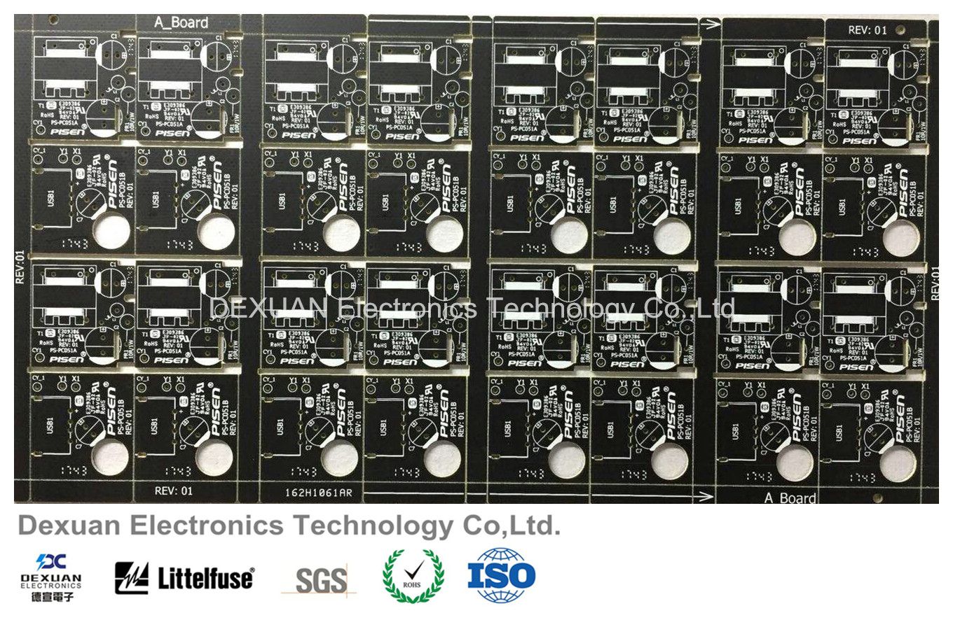 High Quality Single-Sided Printed Circuit Board PCBA with Black Solder Mask