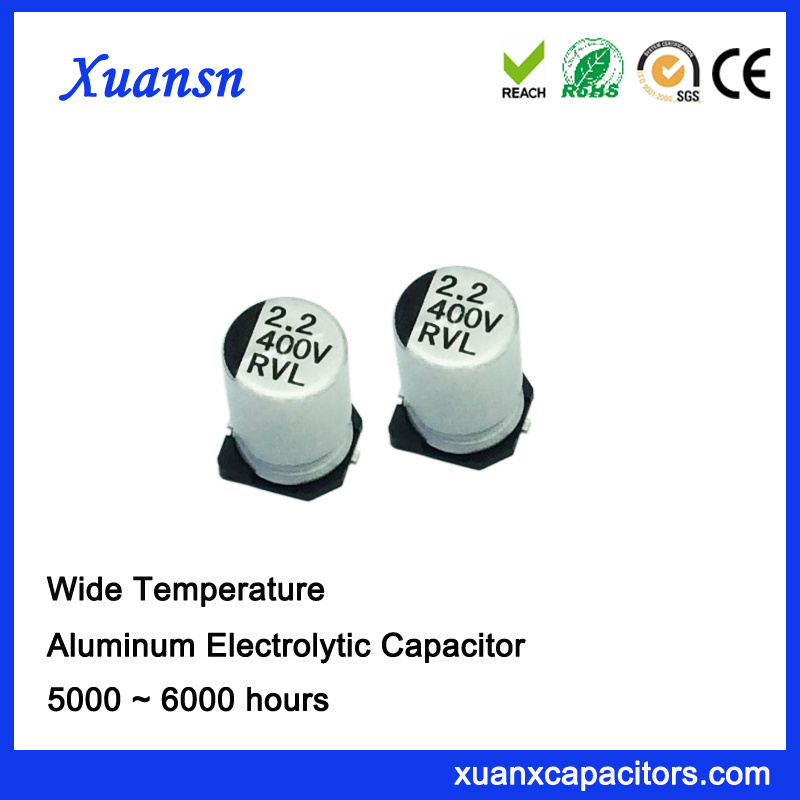 5000h Chip 2.2UF 400V Aluminum Electrolytic Capacitor