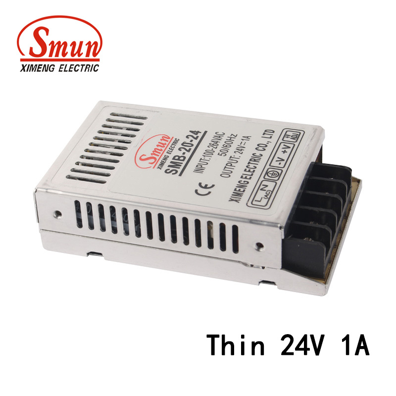 Smun SMB-20-24 24W 24VDC 1A Output Thin Switching Power Supply
