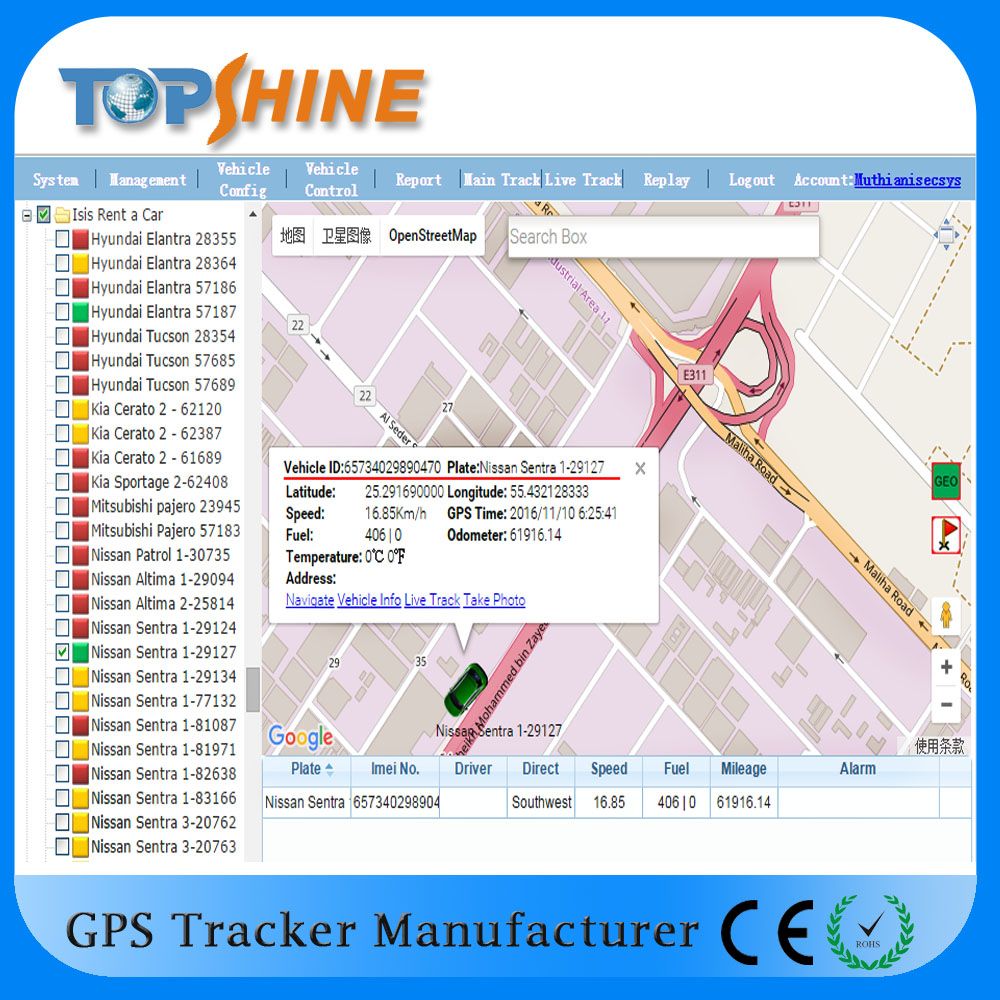 Vehicle GPS Tracker with Camerafuel Sensor RFID Microphone