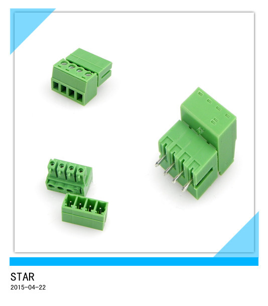 4-Pin 3.81mm Screw (Straight Pin) Pluggable Type Terminal Block Connector