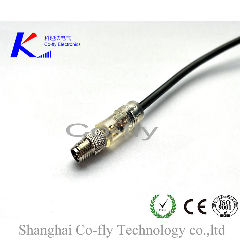 M8 Male, 3 Pins, a Coding, Plug, Auto Parts, LED Aviation Cable Connector
