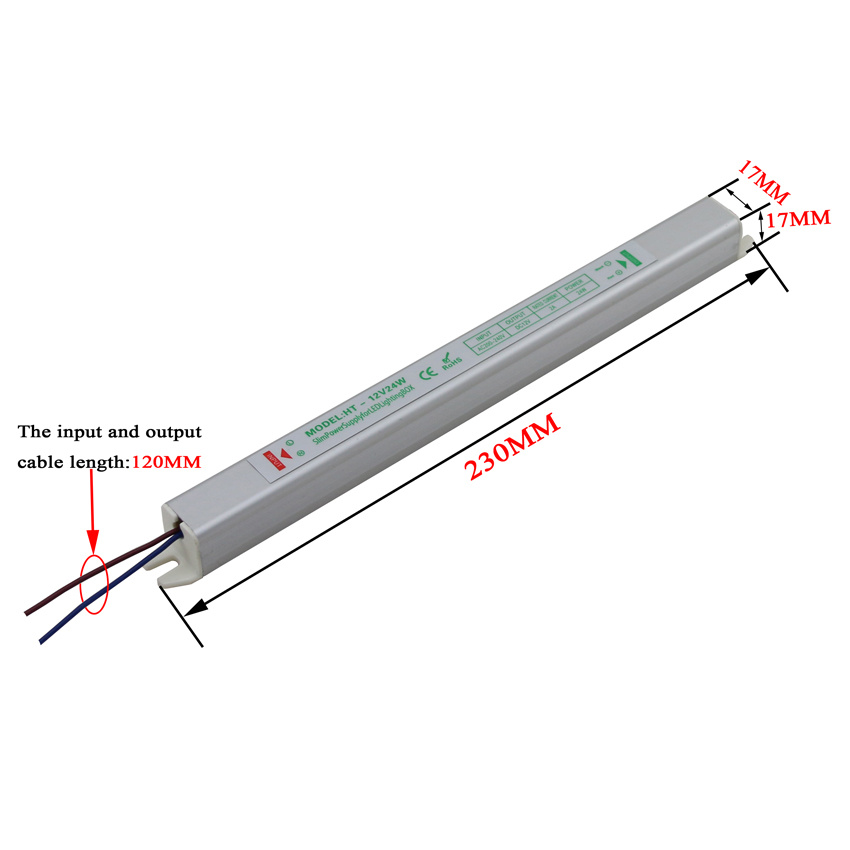 12V 24W Ultra Thin LED Power Supply for Light Box