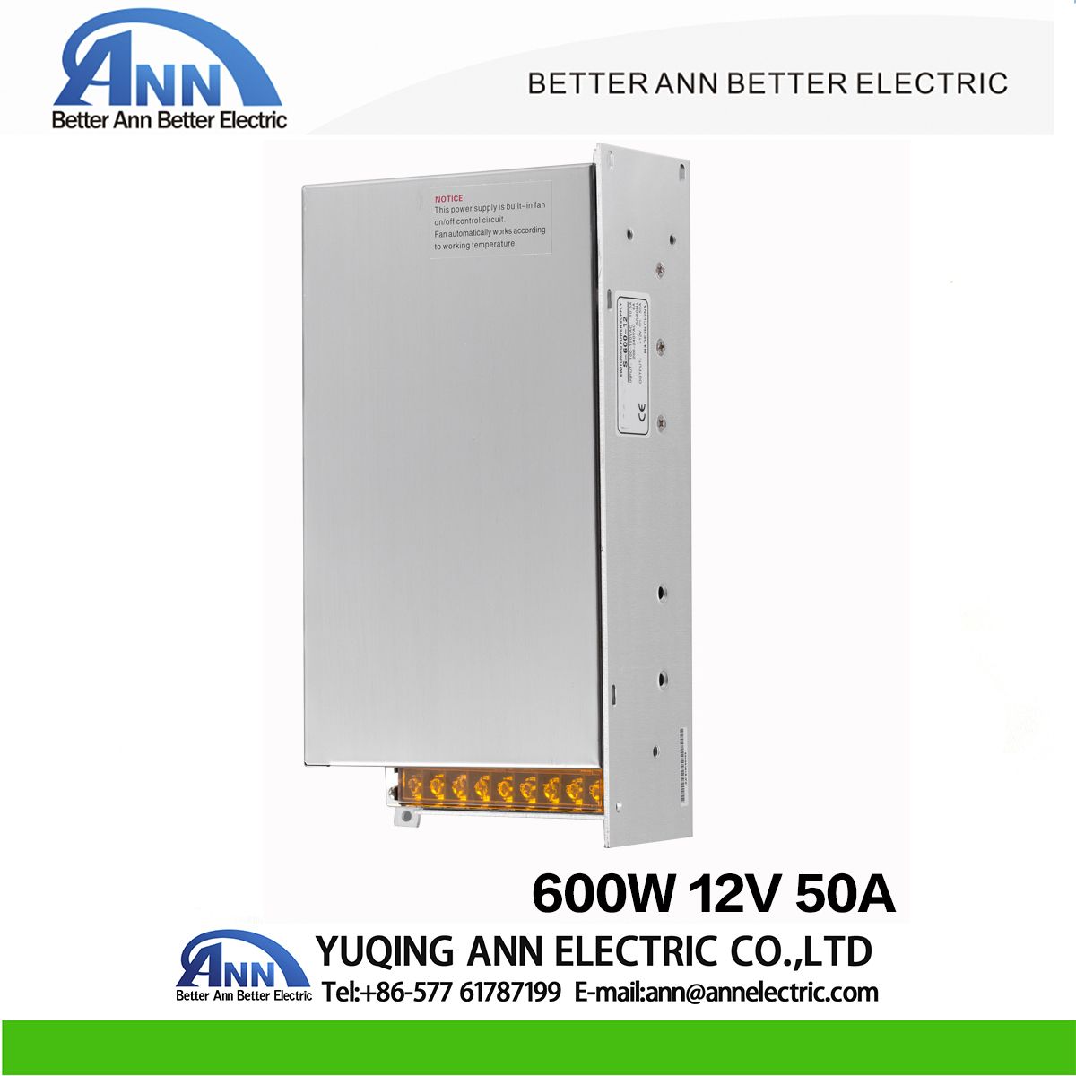 AC / DC Single Output 600W 12V Power Supply 24V 48V Switching Power Supply