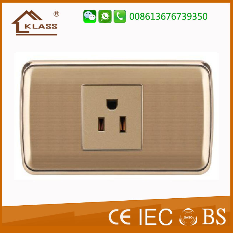 Cheap Price Gold Color Electrical 3pole Socket