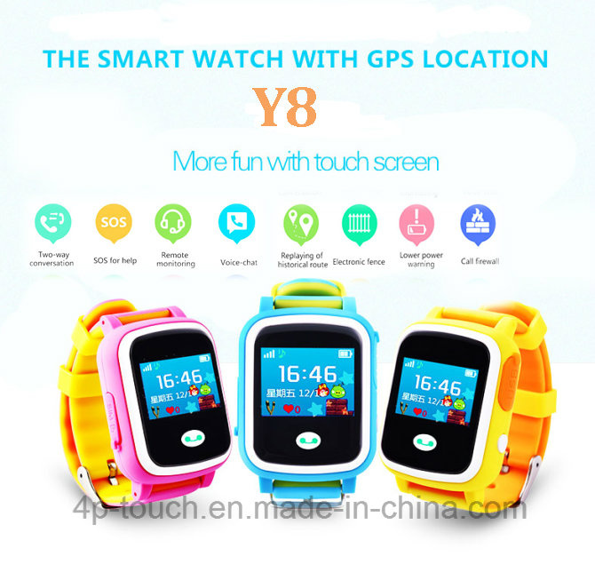 Touch Screen Kids GPS Watch with Multiple Color (Y8)