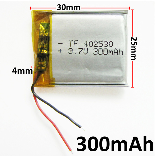 3.7V 300mAh 402530 Li-Po Li Ion Rechargeable Battery for GPS PSP Mobile Electronic Part