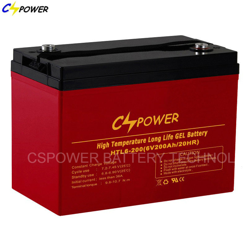 Deep Cycle Solar Gel Battery 6V200ah, Htl6V-200ah