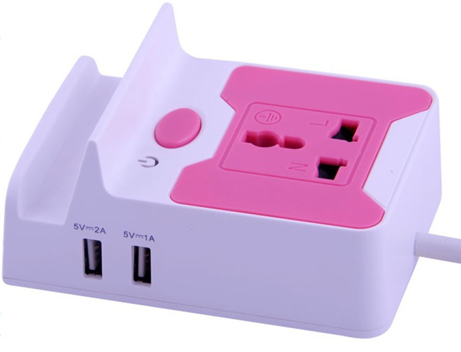 USB Power Strip with 2 USB Ports