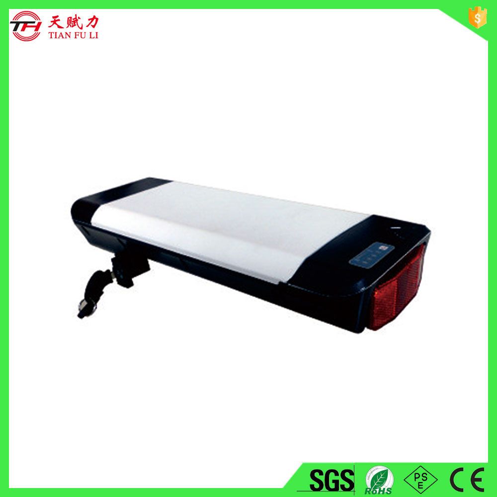 36V E-Bike Battery Pack with Rear Rack Battery Case