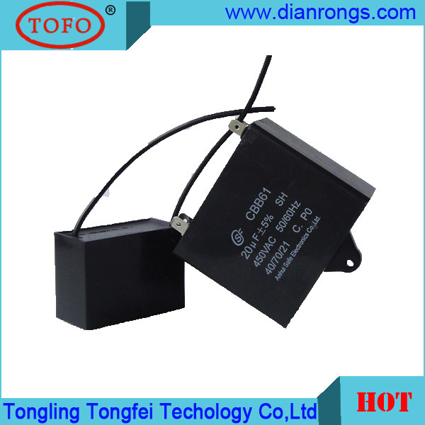 Metallized Polypropylene Film Capacitor 5UF 450V Cbb61 Capacitor