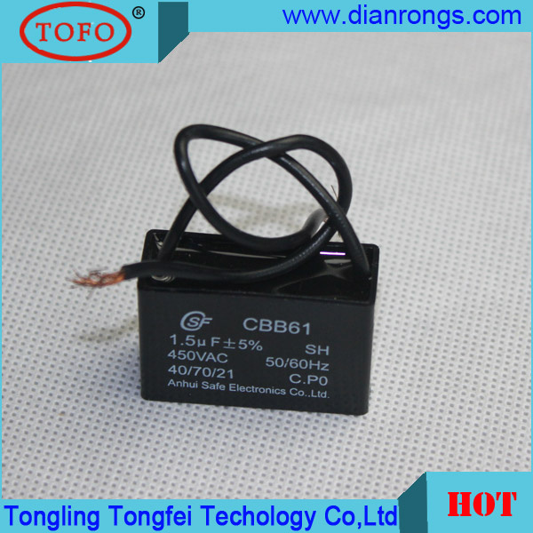 450V Cbb61 Capacitor Electronic Fan Capacitor