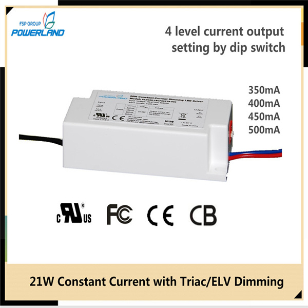 20W 350/400/450/500mA Constant Current Triac/Elv Dimmable LED Driver
