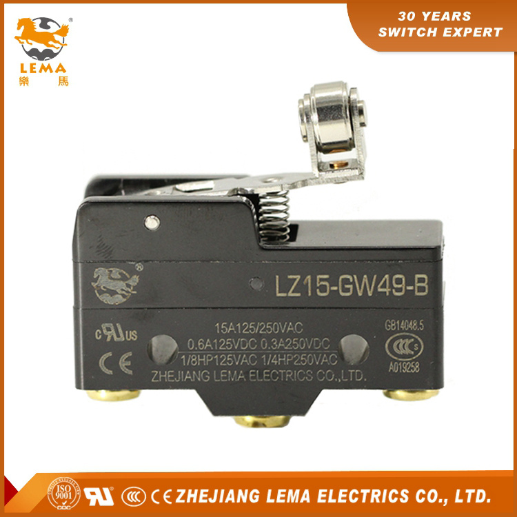 Factory Supply Lz15-Gw49-B Short Hinge Cross Roller Lever Micro Switch