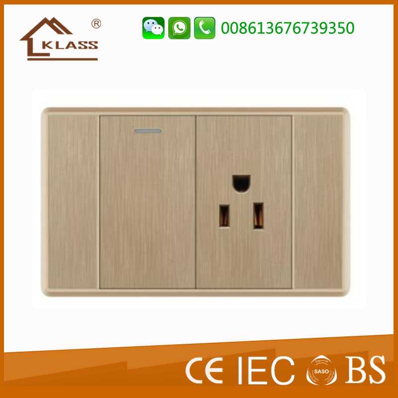 High Quality 1gang 2 Way 3pole Electrical Universal Wall Switch Socket