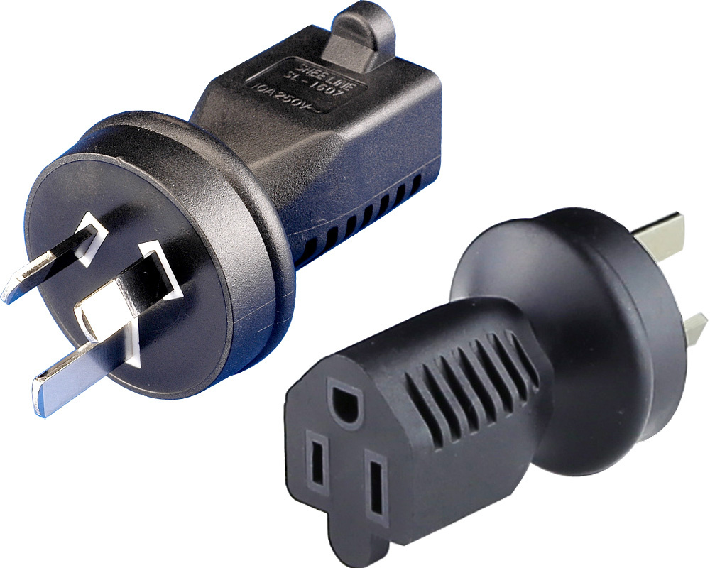 Converter Plug, Australian Trans to 5-15r Plug Adapter