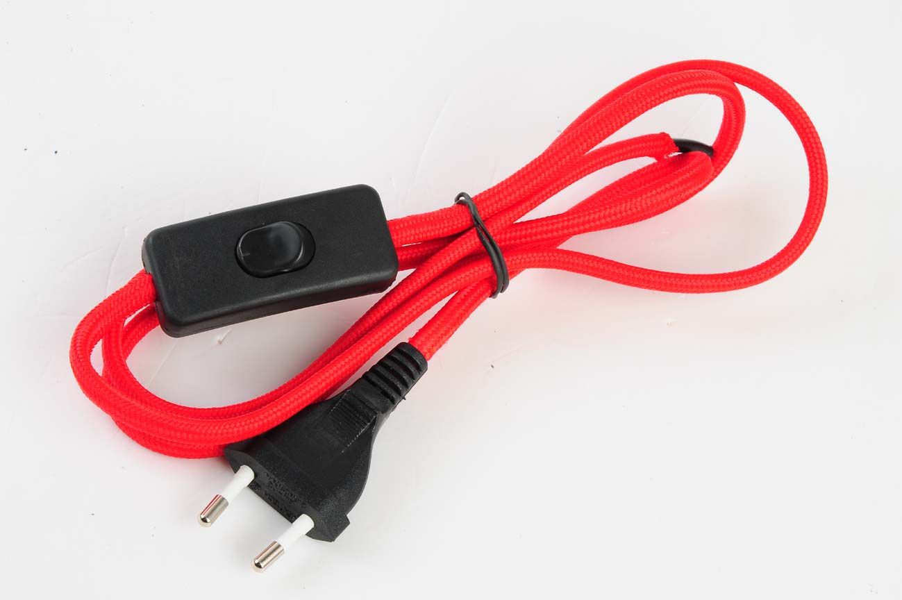 Braided Power Cord with Plug and Switch