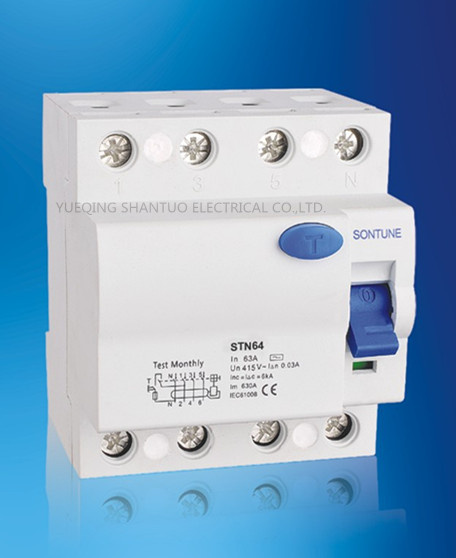 Sontune Stn60-63A Series RCCB 4p Residual Current Circuit Breaker