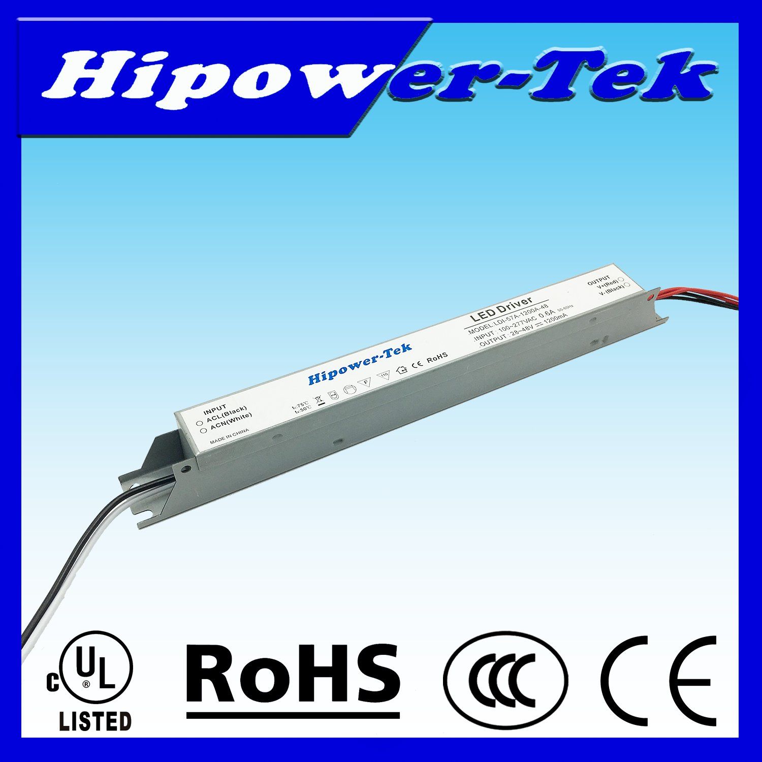 UL Listed 37W 780mA 48V Constant Current LED Driver