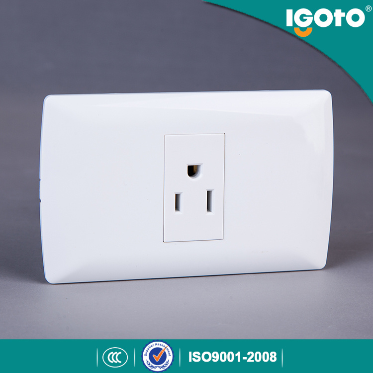 Us Standard Igoto 3pin Home Wall Light Socket