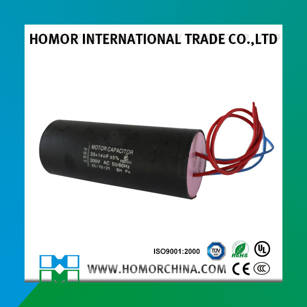 Cbb60 Series AC Motor Capacitor 33+14UF 300V