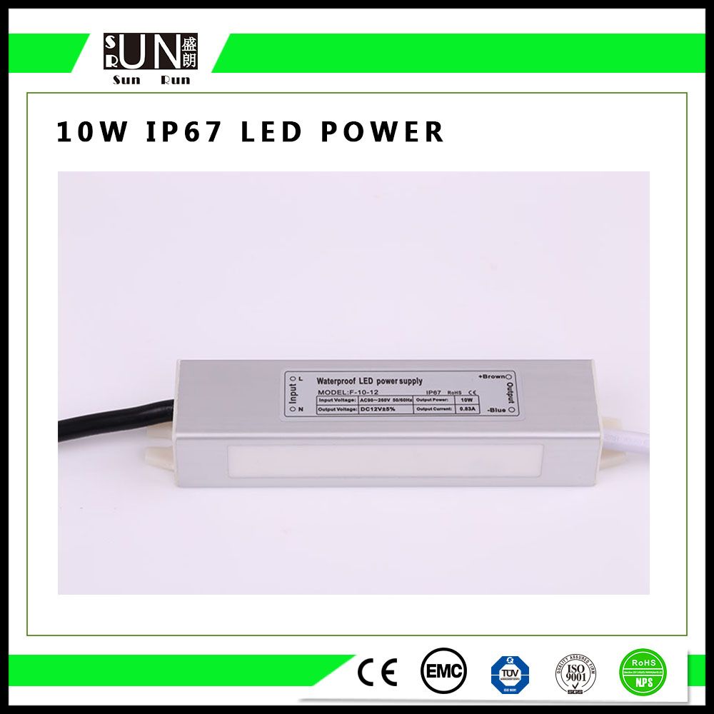 12V 10W Waterproof LED Power Supply