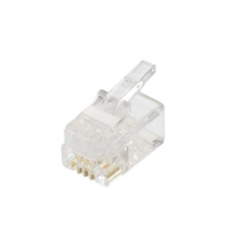 Rj11 6p4c 4 Fibers/Conductor Modular Telephone Plug