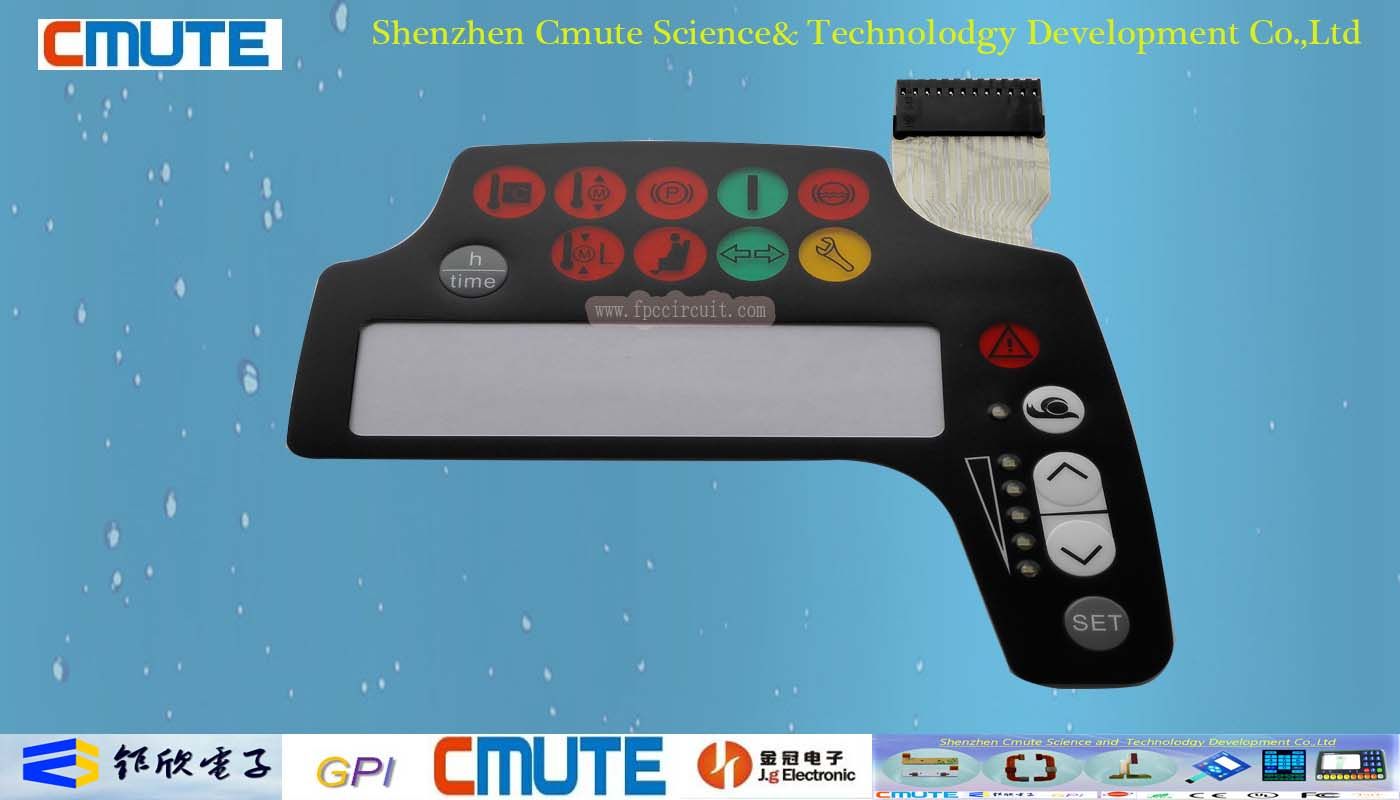 Molex Connector PC Overlay LED Window Control Panel Membrane Keypad