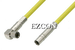 75 Ohm Mini SMB Plug to 75 Ohm Mini SMB Plug Right Angle Cable