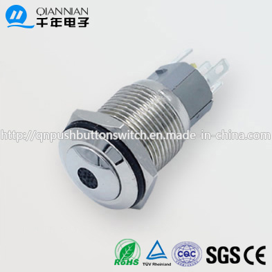 16mm 1no 1nc Resetable Self-Locking High Flat DOT Illuminated IP67 Ik10 Push Button Switch
