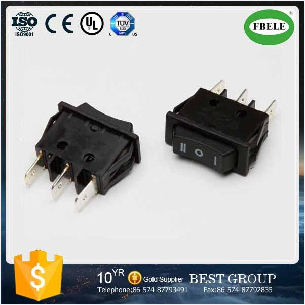 (ON) -off- (ON) Spdt 3p Single-Pole Rocker Switch, Toggle Switch, Mini Switch, Small Switch