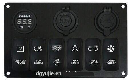 Car USB Charger Socket and Panel & Switch Panel with Power Socket